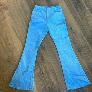 Baby Blue Corduroy Bootcut Pants